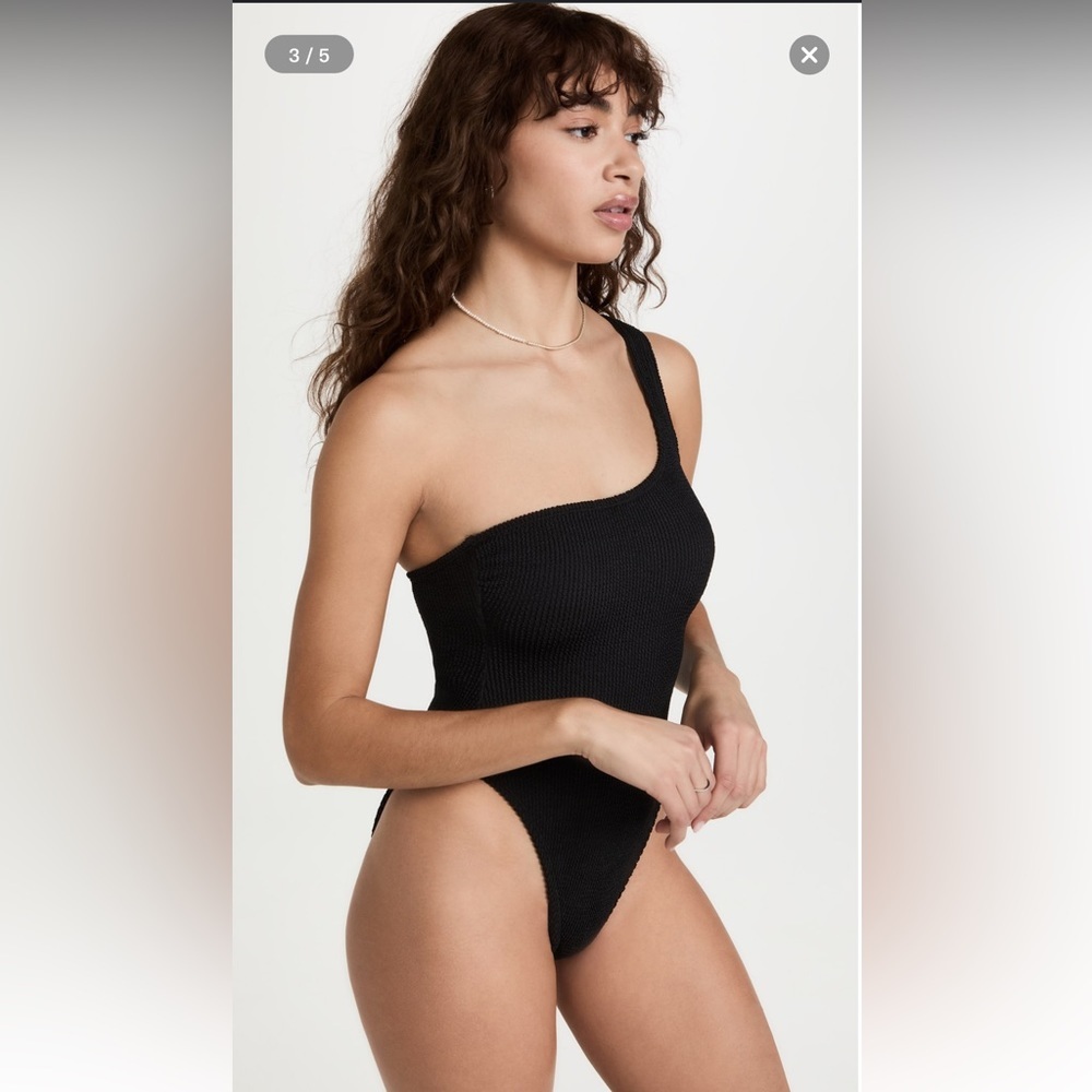 NWT! Good American Always Fits One Shoulder Bodysuit in Black Size XS - Picture 8 of 9